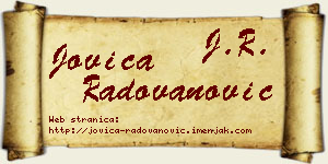 Jovica Radovanović vizit kartica